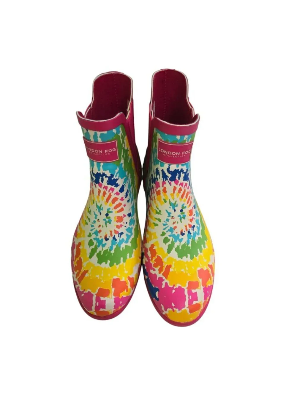 London Fog Piccadilly Rain Boot Chelsea Gusset Pull On Rainbow Size 9M